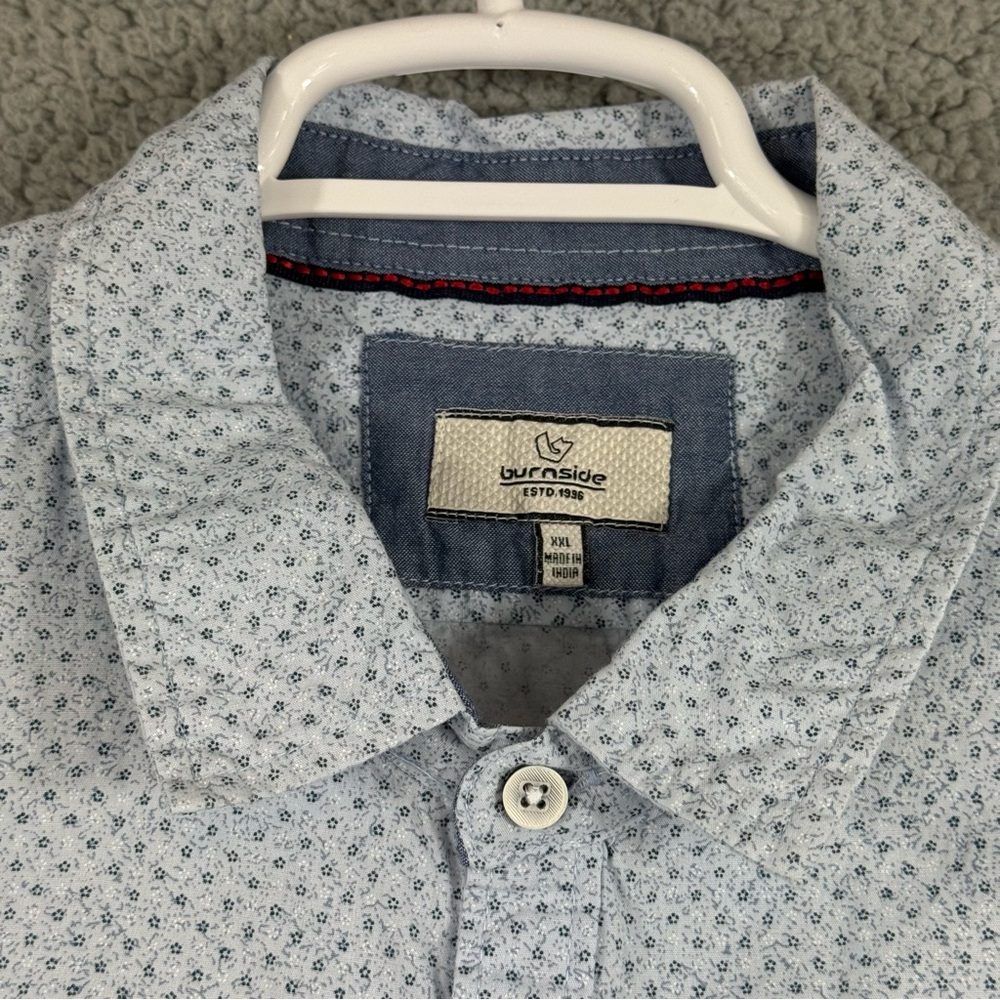 Burnside Light Blue Geometric Button Down Shirt - image 2